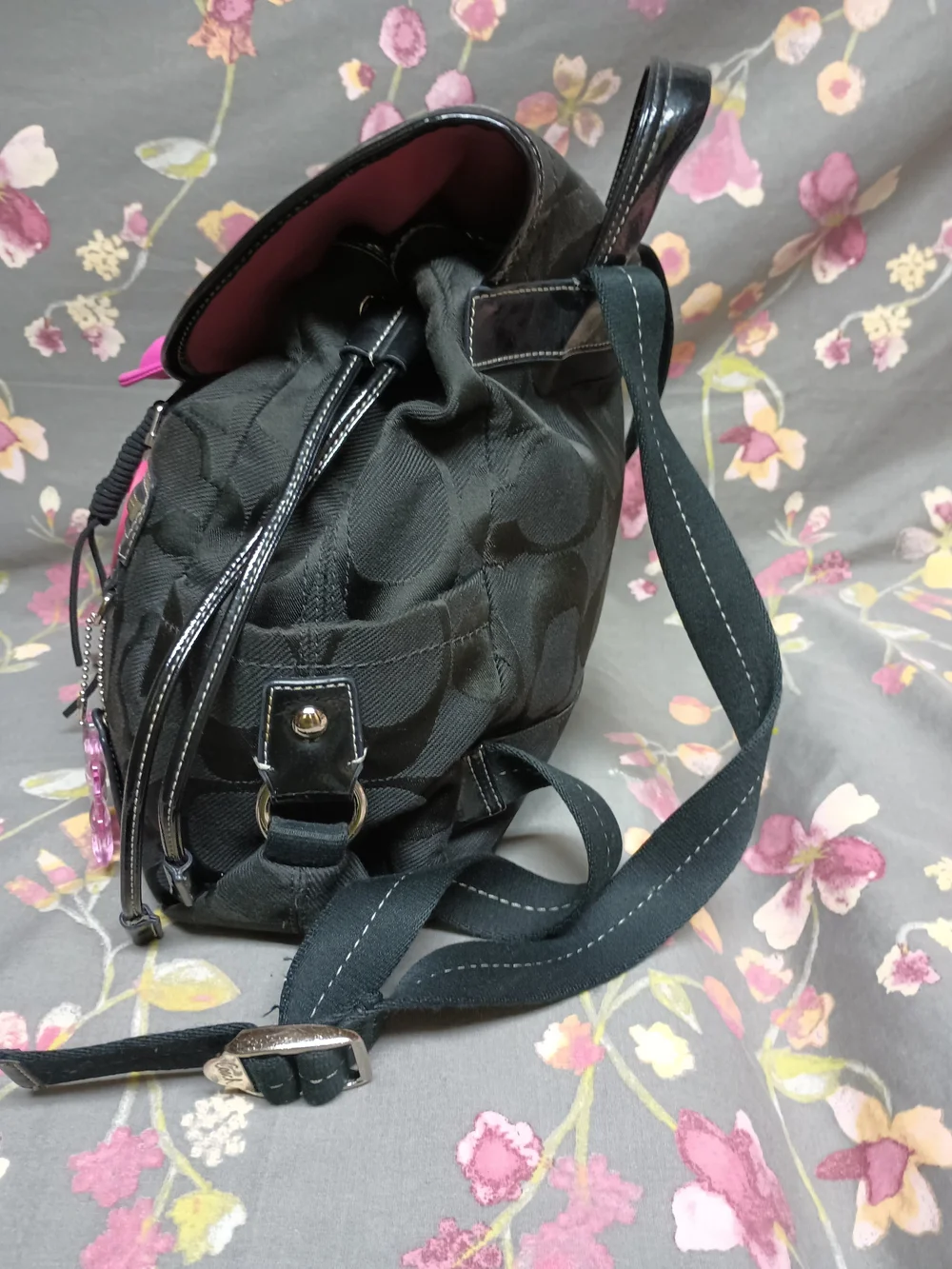 🎀 COACH KYRA DAISY SIGNATURE NYLON BACKPACK ONLY 🎀